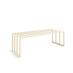 Meuble de rangement à chaussures en acier beige, 80 x 30 cm