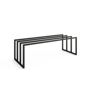 Meuble de rangement à chaussures en acier noir, 80 x 30 cm