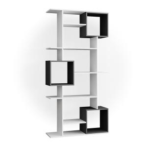 Meuble de rangement cube, blanc/anthracite 92 x 187.7cm