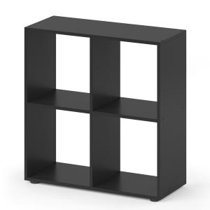 Meuble de rangement cube, Noir 72.6 x 72cm