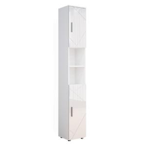 Meuble de rangement de salle de bain 30x192cm, Blanc Haute…