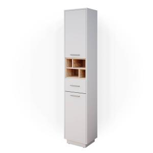 Meuble de rangement de salle de bain 38x190cm, Blanc