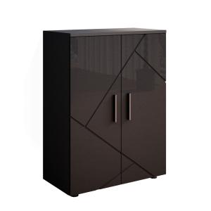 Meuble de rangement de salle de bain, Anthracite 60 x 81cm