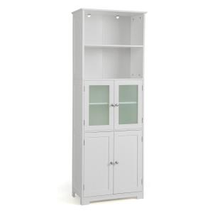 Meuble de rangement pour salle de bain blanc 60x 30x 163cm