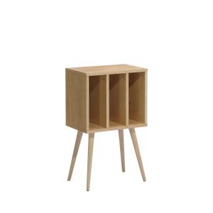 Meuble de rangement vinyles en bois - Bois clair