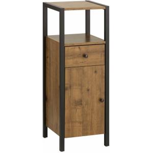Meuble de salle de bain avec 1 porte effet bois