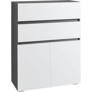 Meuble de salle de bain avec 2 portes 2 tiroirs anthracite…