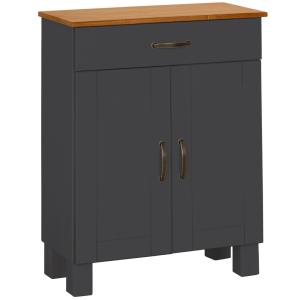 Meuble de salle de bain avec 2 portes et 1 tiroir en pin an…