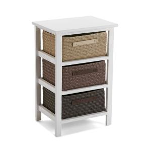 Meuble de salle de bain avec 3 tiroirs en bois et polyester…