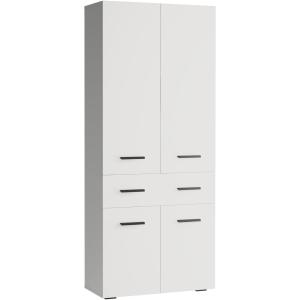 Meuble de salle de bain avec 4 portes 1 tiroir blanc