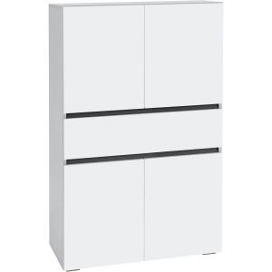 Meuble de salle de bain avec 4 portes 1 tiroir effet bois b…