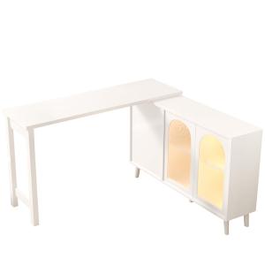 Meuble de salle de bain blanc avec rangements