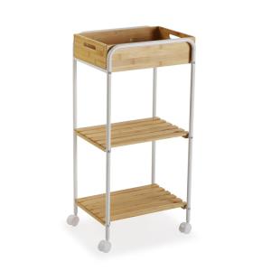 Meuble de salle de bain en aggloméré imitation bois et méta…