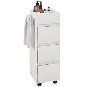 Meuble de salle de bain meuble de rangement 3 tiroirs porte…