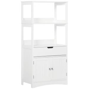 Meuble de salle de bain multi-rangement blanc