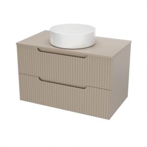 Meuble de salle de bain ondulé à suspendre avec vasque à po…