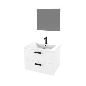 Meuble de salle de bains effet bois blanc 46x61x48cm