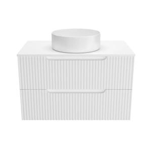 Meuble de salle de bains effet bois blanc 46x80x62cm