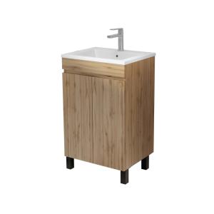 Meuble de salle de bains effet bois marron 40x50x81cm