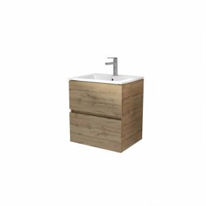 Meuble de salle de bains effet bois marron 41x50x81cm