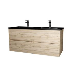 Meuble de salle de bains effet bois marron 46x120x56cm