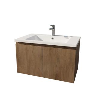 Meuble de salle de bains effet bois marron - 75 cm