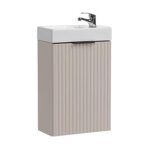 Meuble lave-mains 1 porte stratifiés beige