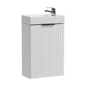 Meuble lave-mains 1 porte stratifiés blanc