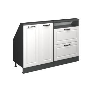 Meuble mansardé Lot de 2 Anthracite/Blanc Campagne 120x81.6…