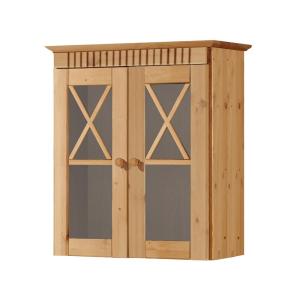 Meuble mural de salle de bain avec 2 portes en pin