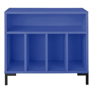 Meuble pour vinyles bleu