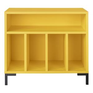 Meuble pour vinyles jaune