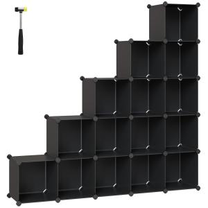 Meuble rangement 16 cubes étagère en plastique 31 x 153 x 1…