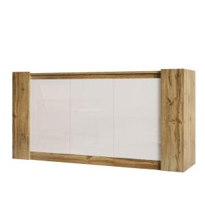 Meuble Rangement élégant salle de bain chêne et blanc
