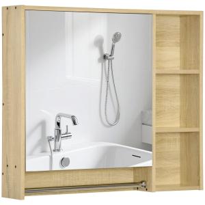 Meuble salle de bain armoire murale en bois naturel