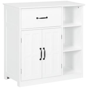 Meuble salle de bain double porte bois d'ingénierie blanc