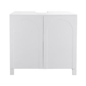 Meuble sous lavabo 2 portes bois blanc 80 x 45 x 80 cm