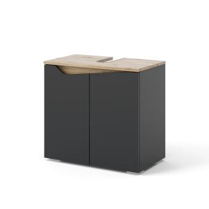 Meuble sous lavabo avec 2 portes, Anthracite 60 x 57.5cm