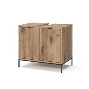 Meuble sous-lavabo  avec 2 portes Chêne Viking 70x63cm