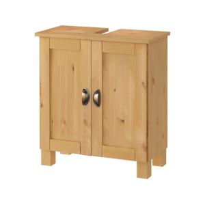 Meuble sous lavabo avec 2 portes en pin