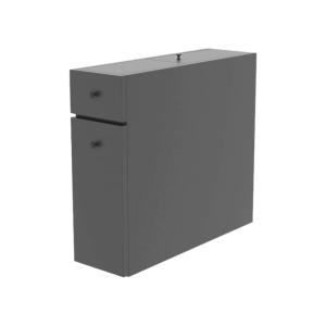 Meuble sous lavabo effet bois anthracite 20x60h55 cm