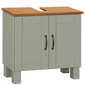 Meuble sous-vasque avec 2 portes en pin vert L60