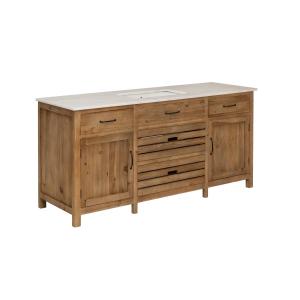 Meuble sous vasque en bois marron 180 cm