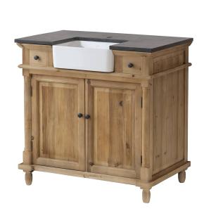 Meuble sous vasque en bois marron 91.5 cm