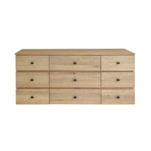 Meuble sous vasque en chêne massif suspendu 140 cm