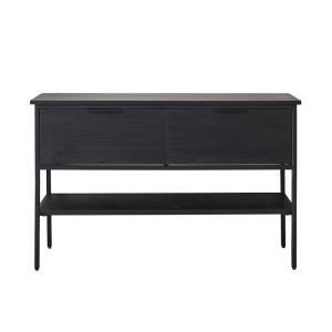 Meuble sous vasque en pin massif et métal 2 tiroirs