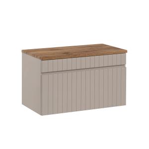 Meuble sous-vasque plan de toilette stratifiés beige