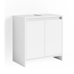 Meuble sous vasque simple, Blanc 58 x 60cm