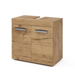 Meuble sous vasque simple , Chêne Wotan 60 x 56cm