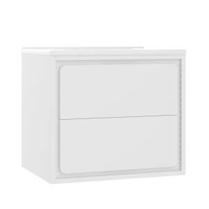 Meuble sous-vasque suspendu blanc avec éclairage LED et lav…